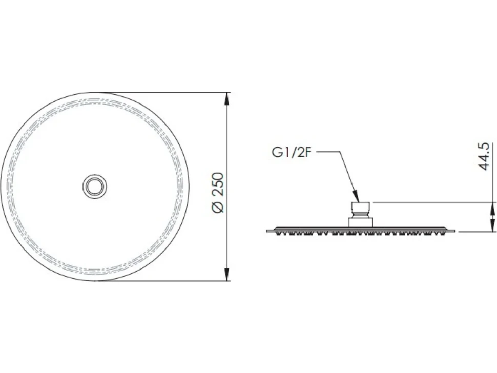 Верхний душ Remer SS357UFM25X