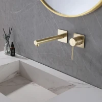 Смеситель для раковины Abber Emotion AF8812G С ВНУТРЕННЕЙ ЧАСТЬЮ, золото Смеситель для раковины Abber Emotion AF8812G С ВНУТРЕННЕЙ ЧАСТЬЮ, золото