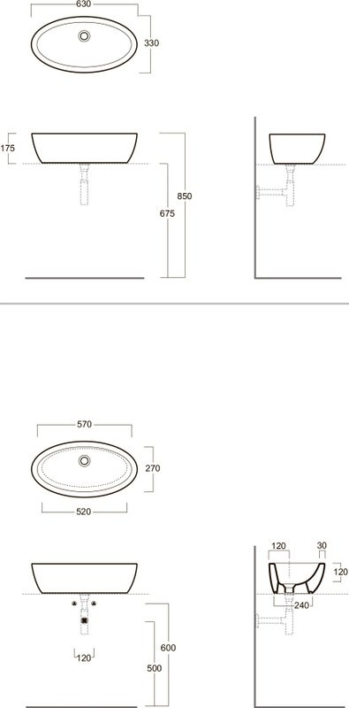 Накладная раковина Simas LFTSpazio LFT64 63 см