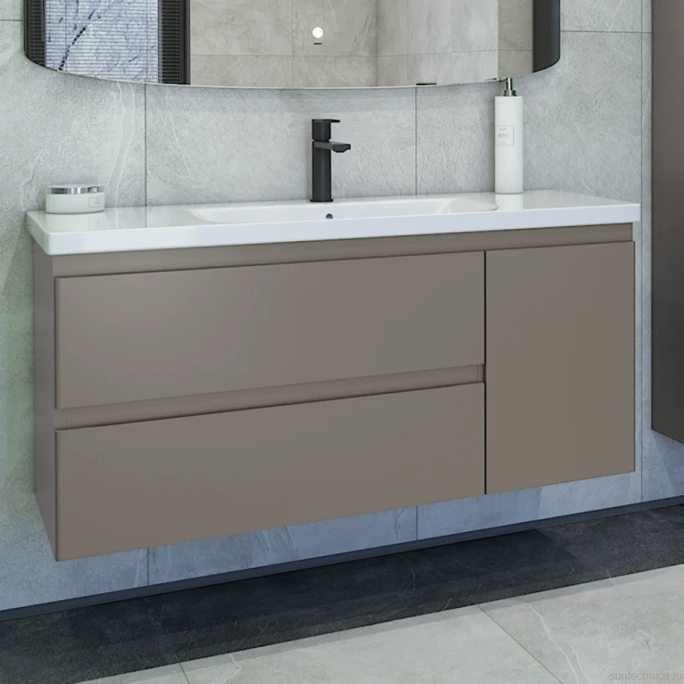 Тумба с раковиной Caprigo Forte 120 R подвесная, айрон