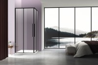 Душевой уголок Vincea Slim-N VSS-4SN9010CLB 100x90, профиль черный