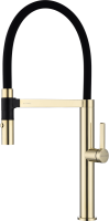 Смеситель для кухни Paulmark Leader Le214101-G, с гибким изливом, золото