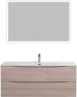 Тумба с раковиной BelBagno Marino-cer-n 120 подвесная, rovere grigio