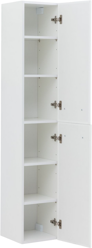 Шкаф-пенал для ванной Aquanet Лукка белый глянцевый