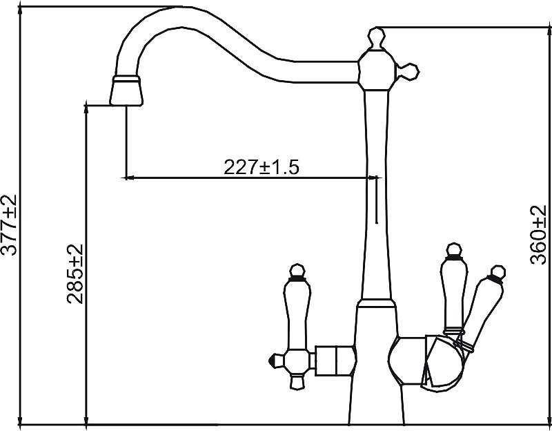 Смеситель для кухни Kaiser Vincent 31844 хром
