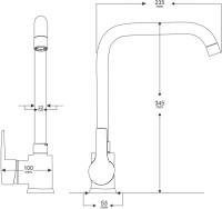 Комплект Мойка GranFest Corner C-800E кашемир + Смеситель MEGA Ege MG-PL10 хром