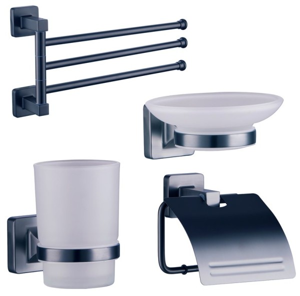 Набор Мыльница Fashun A26 A2602-17 + Стакан A26-17 A2606-17 + Держатель A2603-17 + Полотенцедержатель A2613-17