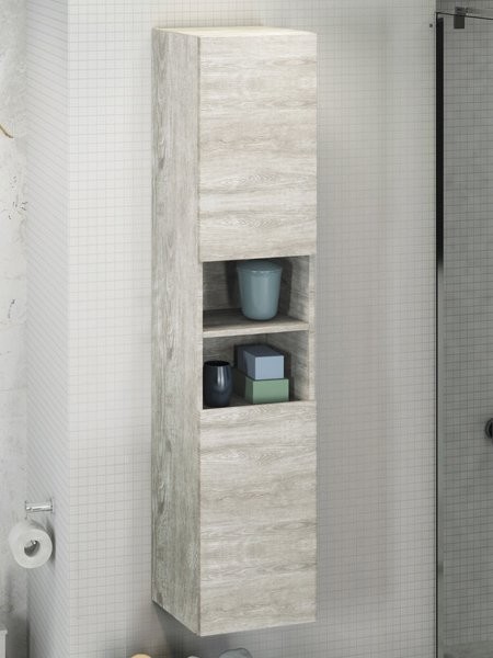 Шкаф-пенал для ванной Comforty Верона 35 белый дуб