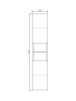 Шкаф-пенал для ванной Comforty Верона 35 белый дуб