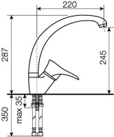 Комплект Мойка D&K DKS415004 сатин + Смеситель Lava SG01 CR chrome