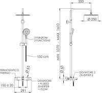 Душевая стойка Remer Elegance EQ34A8MPUFM25G