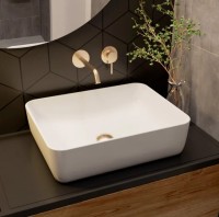 Смеситель для раковины AQUAme Siena AQM6215BG С ВНУТРЕННЕЙ ЧАСТЬЮ, шлифованное золото