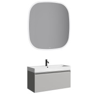 Мебель для ванной комнаты Aqwella Pure 100 серый туман