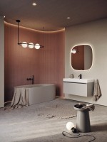 Мебель для ванной комнаты Aqwella Pure 100 серый туман