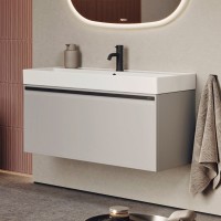 Мебель для ванной комнаты Aqwella Pure 100 серый туман