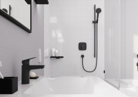 Смеситель для раковины Hansgrohe Logis 100 71101670 матовый черный