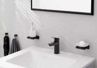 Смеситель для раковины Hansgrohe Logis 100 71101670 матовый черный