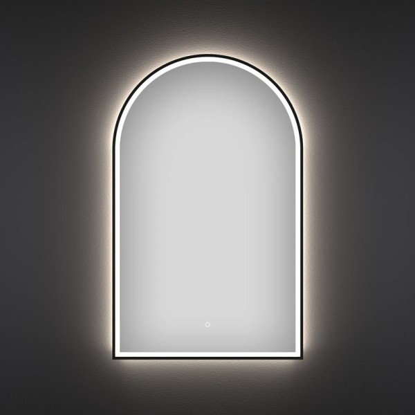 Зеркало Wellsee 7 Rays’ Spectrum 40х70 с фронтальной подсветкой, черное матовое