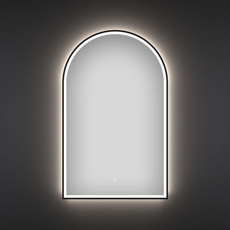 Зеркало Wellsee 7 Rays’ Spectrum 40х70 с фронтальной подсветкой, черное матовое