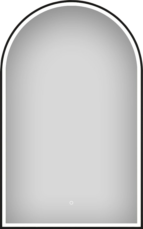 Зеркало Wellsee 7 Rays’ Spectrum 40х70 с фронтальной подсветкой, черное матовое