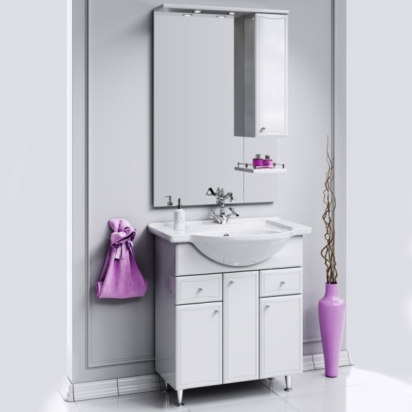 Мебель для ванной комнаты Aqwella Барселона люкс Барселона Люкс 75 с бельевой корзиной