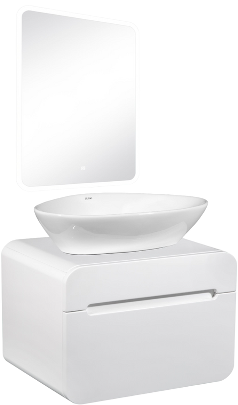 Мебель для ванной комнаты Runo Ницца 60 белая, раковина Terzo 60
