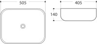 Накладная раковина Art&Max AM-78104 белая