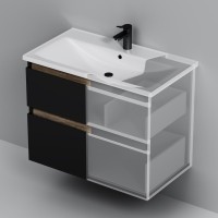 Тумба под раковину без столешницы AM.PM X-Joy 80, подвесная, черная матовая