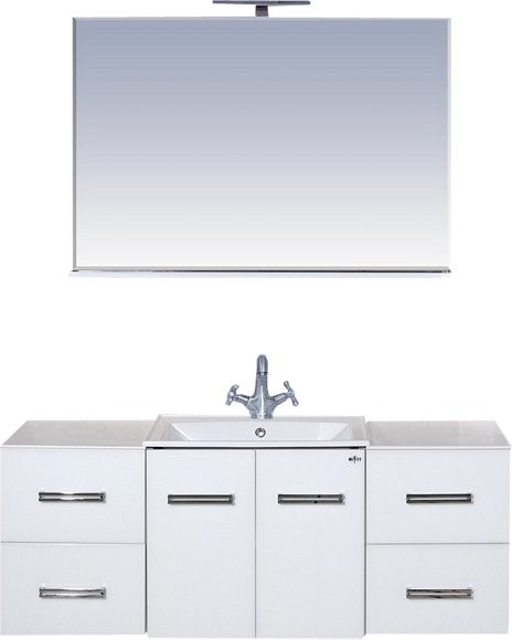 Тумба Misty Атланта 38 белая, со столешницей