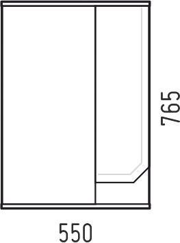 Зеркало-шкаф Corozo Сириус 55 белое