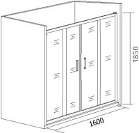 Душевая дверь в нишу Good Door Latte WTW-TD-160-C-WE