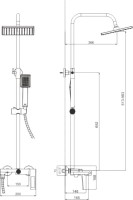 Душевая стойка Haiba HB24817-7 черный