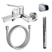 Смеситель для ванны и душа Azario VISE с ручным душем, хром (AZ-VSA238330C)