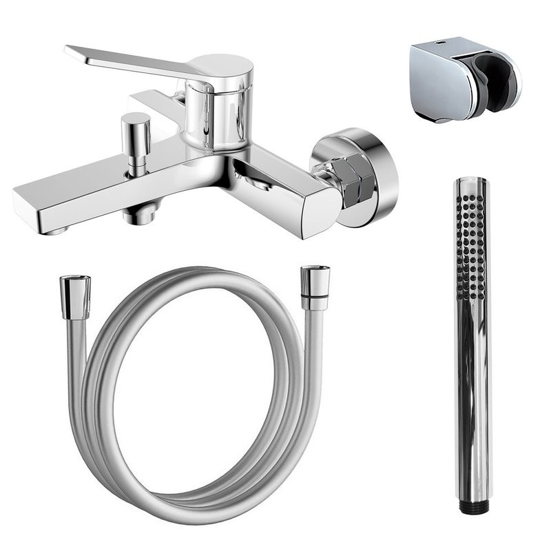 Смеситель для ванны и душа Azario VISE с ручным душем, хром (AZ-VSA238330C)