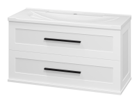 Тумба под раковину без столешницы Misty Модерн 100 подвесная, матовая белая