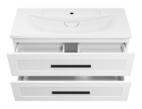 Тумба под раковину без столешницы Misty Модерн 100 подвесная, матовая белая