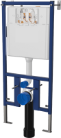 Комплект Унитаз подвесной Aqueduto Macio MAC0120 безободковый, с микролифтом, белый матовый + Инсталляция DIWO + Кнопка 7323 черная матовая