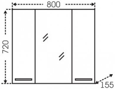 Мебель для ванной комнаты СаНта Родос 80