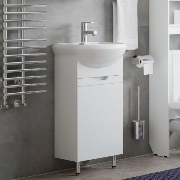 Тумба с раковиной Corozo Лея 45 белая