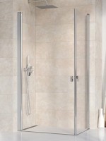 Душевой уголок Ravak Chrome CRV1-80+CRV1-80 профиль блестящий, стекло прозрачное Transparent