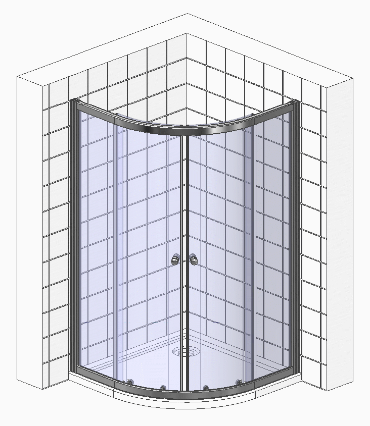 Душевой уголок BelBagno Uno 195 R 2 100 C Cr стекло прозрачное