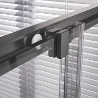 Душевой уголок Veconi Premium Trento PTC-20GR 100x90, профиль брашированный графит, стекло прозрачное