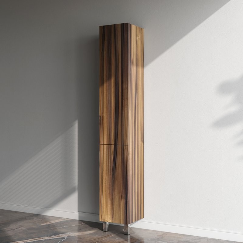 Шкаф-пенал для ванной AM.PM Gem 30 L напольный, орех