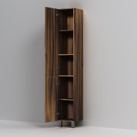 Шкаф-пенал для ванной AM.PM Gem 30 L напольный, орех