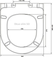Комплект Berges Atom Line Mascon Rimless крышка-сиденье Okus Slim SO, кнопка смыва глянцевый хром