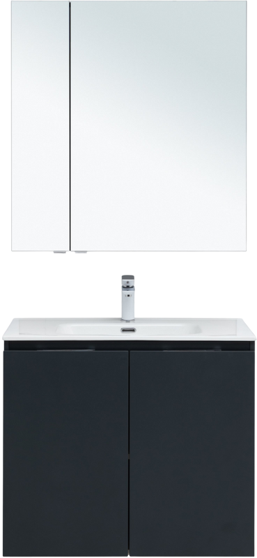 Мебель для ванной комнаты Aquanet Алвита 80 подвесная, антрацит