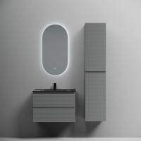 Тумба с раковиной Sancos Folk 70 ergraut soft, раковина CN7007MB