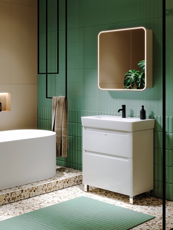 Тумба под раковину без столешницы Alavann Lana 80 напольная, белая