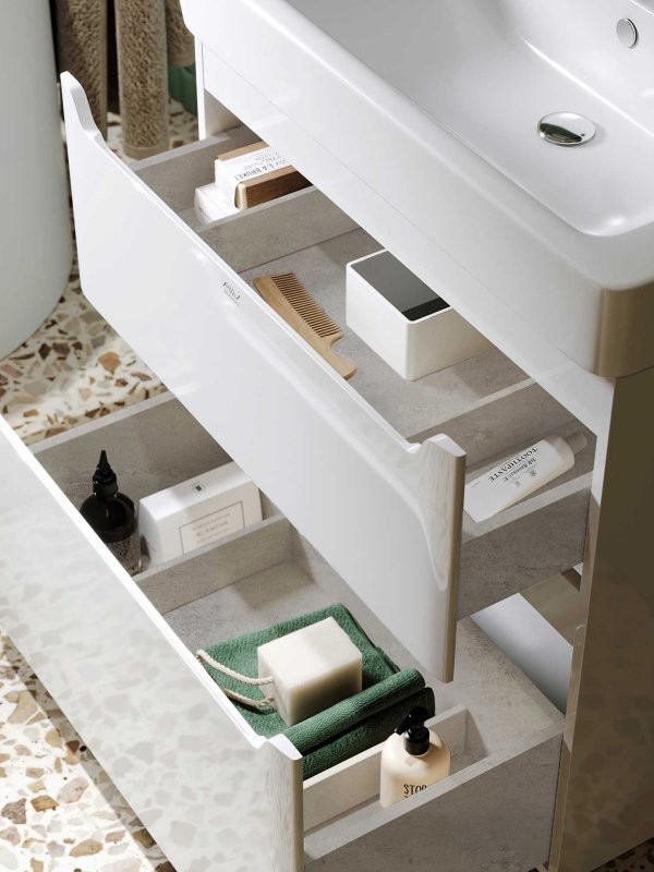 Тумба под раковину без столешницы Alavann Lana 80 напольная, белая