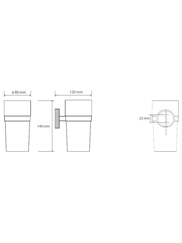 Стакан для ванной Bemeta Stella 166110012 настенный, хром, стеклянный